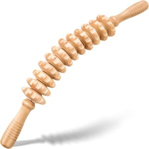Wooden 12-Wheel Massage Roller